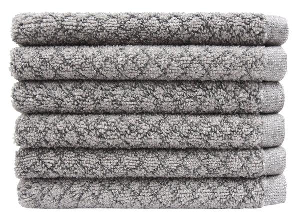 Everplush Company Chip Dye Towels - Washcloths 6 Pack Granite