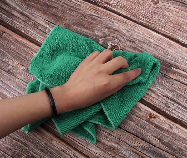 Everplush Company Commercial Grade Microfiber Cleaning Cloths 12 Pack - Green For Kitchens & Food Service Environments