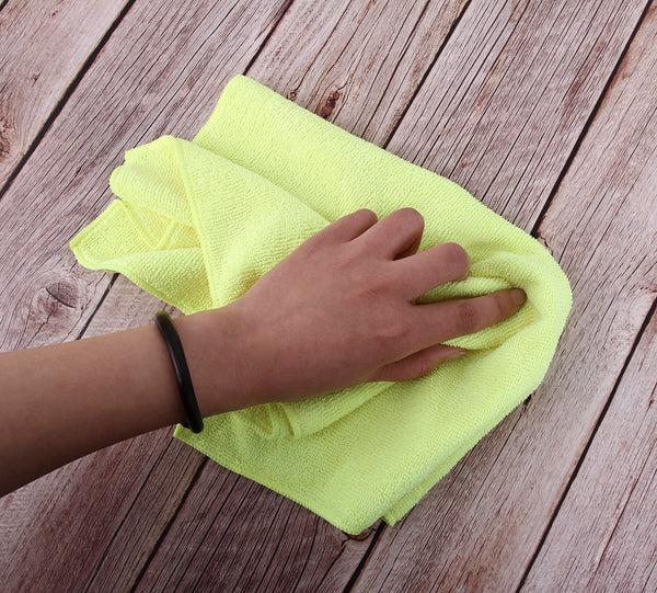 Everplush Company Commercial Grade Microfiber Cleaning Cloths 12 Pack - Yellow For Polishing & Dusting