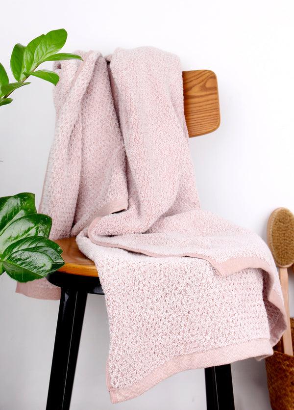 Everplush Company Diamond Jacquard 6 Piece Bath Sheet Set Rose