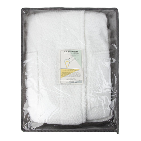 Everplush Company Diamond Jacquard Bathrobe XL-XXL White