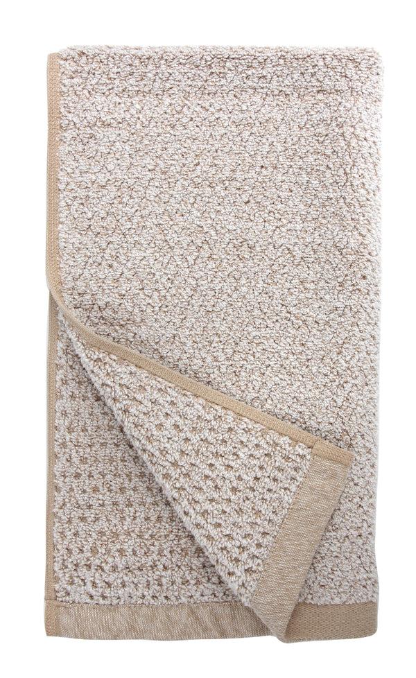 everplush company Diamond Jacquard Hand Towels - 4 Pack Khaki (Light Brown)