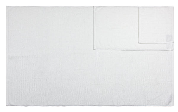 Everplush Company Diamond Jacquard Towels 6 Piece Bath Towel Set White Recycled