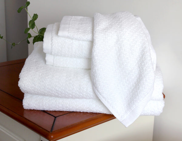 Everplush Company Diamond Jacquard Towels 6 Piece Bath Towel Set White Recycled
