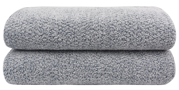 Everplush Company Diamond Jacquard Towels Bath Sheet - 2 Pack Dusk (Grey Blue)