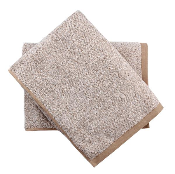 everplush company Diamond Jacquard Towels Bath Sheet - 2 Pack Khaki (Light Brown)