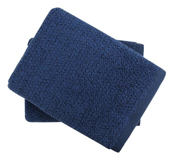 everplush company Diamond Jacquard Towels Bath Sheet - 2 Pack Navy Blue