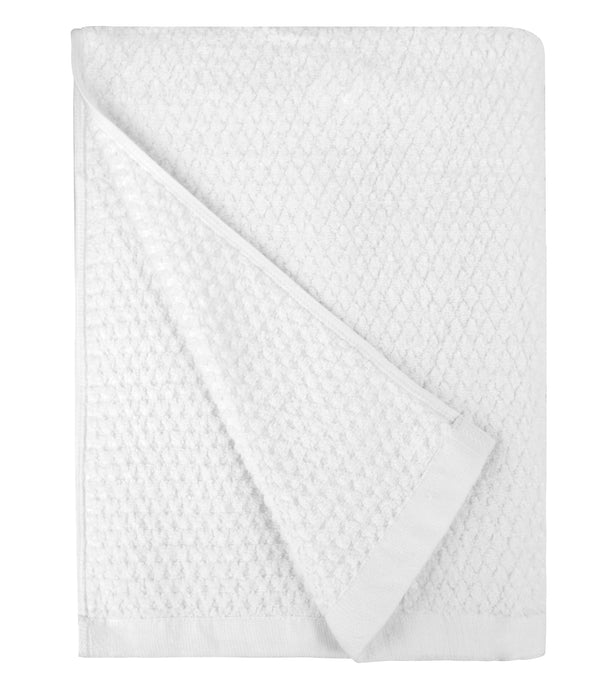 everplush company Diamond Jacquard Towels Bath Sheet Towel - 1 Piece White