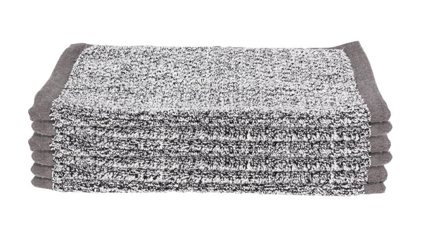 Everplush Company Diamond Jacquard Washcloths - 6 Pack Grey