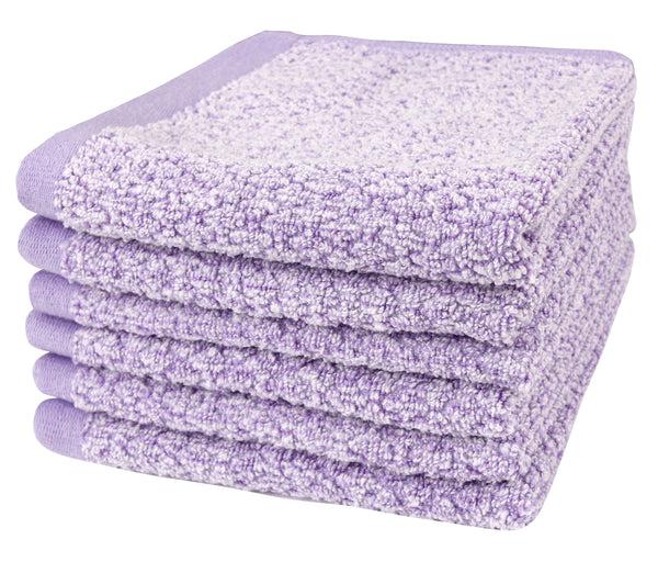 Everplush Company Diamond Jacquard Washcloths - 6 Pack Lavender