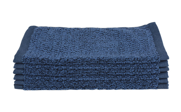 Everplush Company Diamond Jacquard Washcloths - 6 Pack Navy Blue
