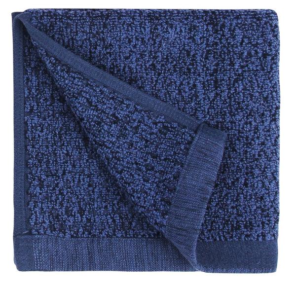 everplush company Diamond Jacquard Washcloths - 6 Pack Navy Blue
