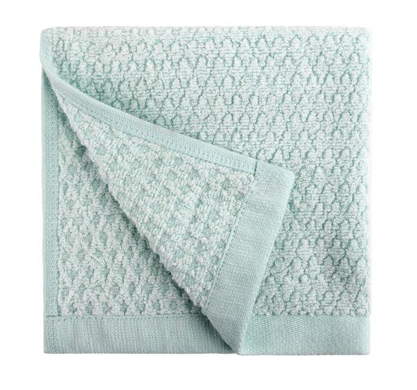 everplush company Diamond Jacquard Washcloths - 6 Pack Spearmint