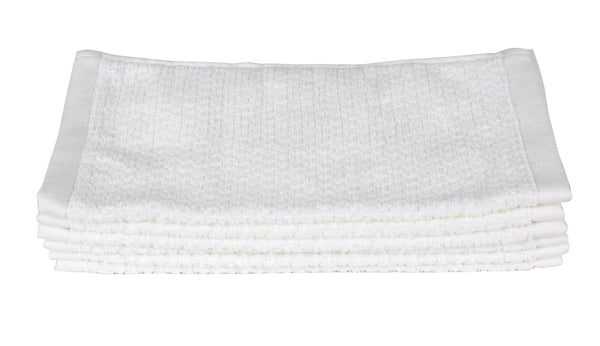 Everplush Company Diamond Jacquard Washcloths - 6 Pack White