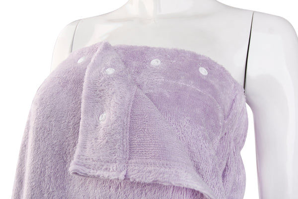 Everplush Company Extra Plush Bath Wrap + Hair Turban Set - Mulberry