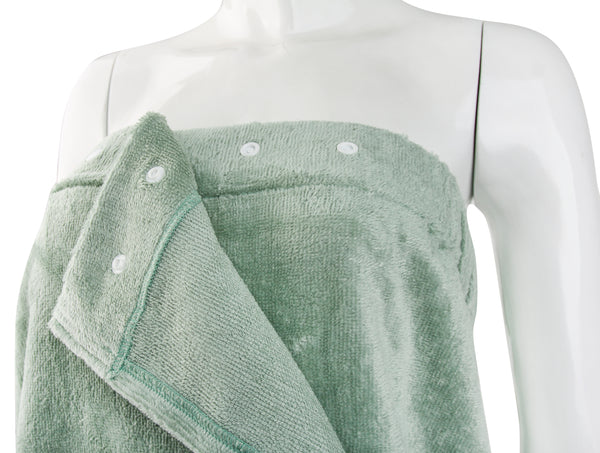 Everplush Company Extra Plush Bath Wrap + Hair Turban Set - Sage Green