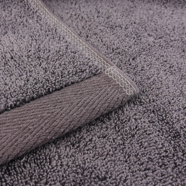 Everplush Company Flat Loop 6 Piece Bath Towel Set Charcoal