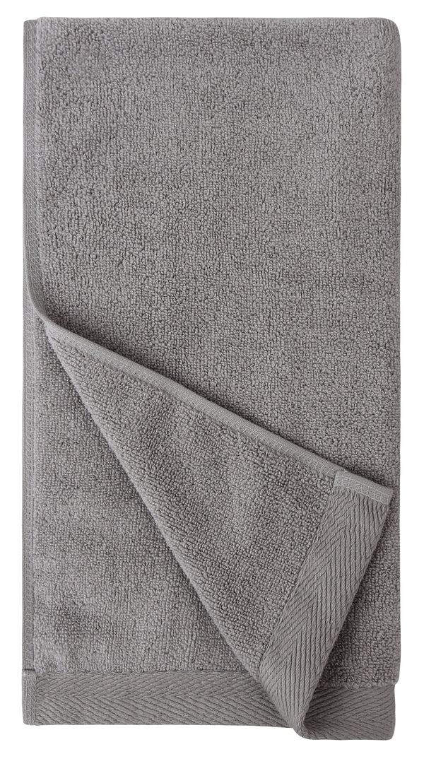 everplush company Flat Loop Hand Towels - 4 Pack Ash (Light Grey)