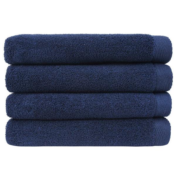 Everplush Company Flat Loop Hand Towels - 4 Pack Navy Blue