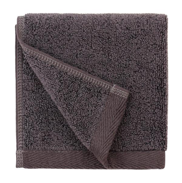 everplush company Flat Loop Washcloths - 6 Pack Charcoal (Dark Grey)