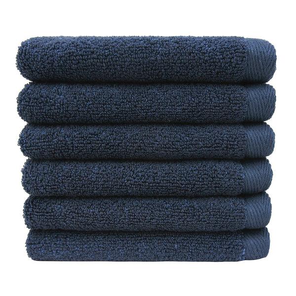 Everplush Company Flat Loop Washcloths - 6 Pack Navy Blue
