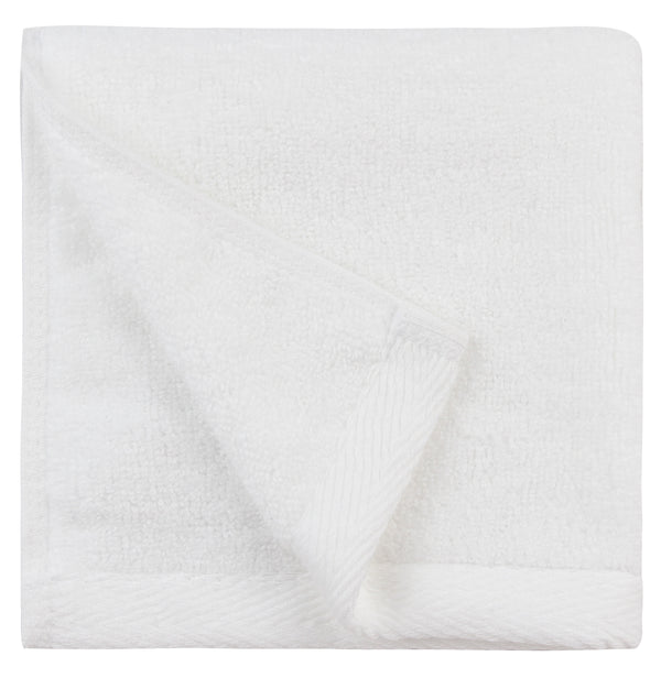 everplush company Flat Loop Washcloths - 6 Pack Porcelain (White)