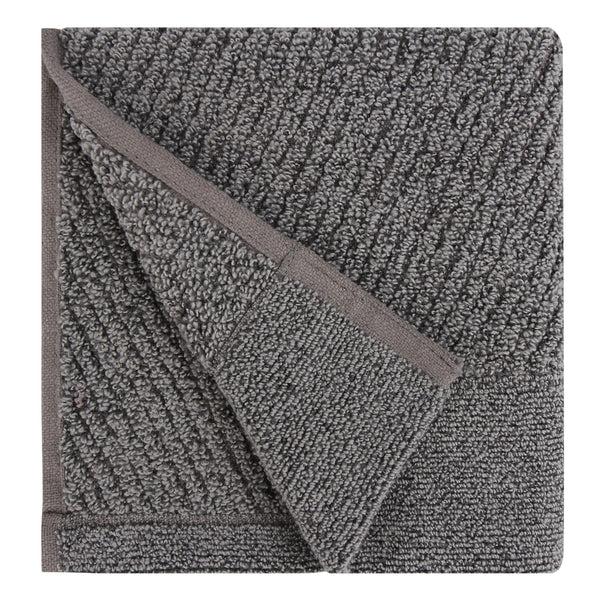Everplush Company Hokime Ribbed Towels Bath Towel Set - 10 Piece Shitake Grey