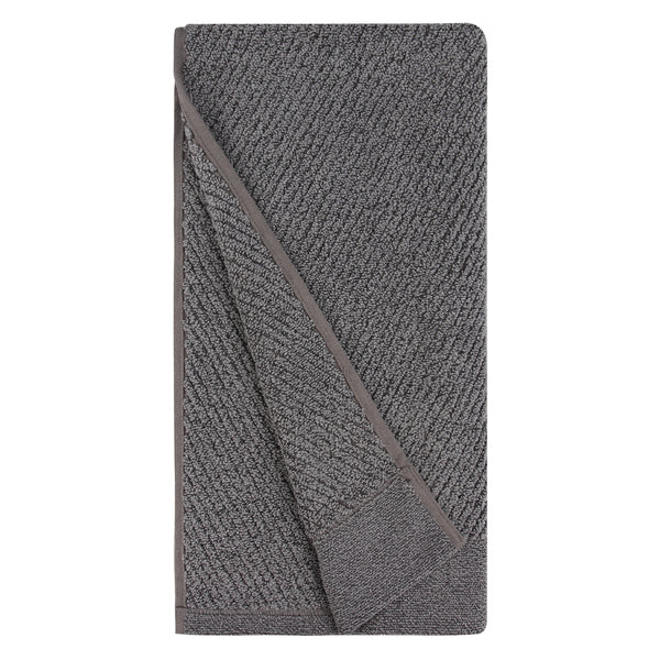 Everplush Company Hokime Ribbed Towels Bath Towel Set - 10 Piece Shitake Grey