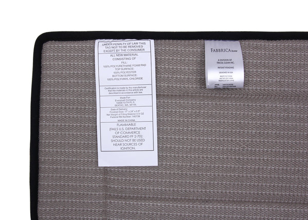 Everplush Company Memory Foam Bath Mat In Black 17 X 24 In