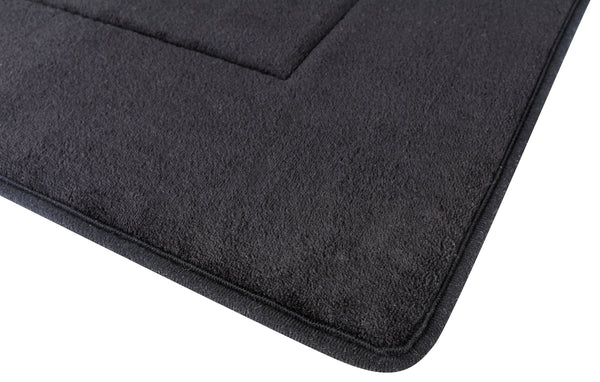 Everplush Company Memory Foam Bath Mat In Black Large 21 X 34 In