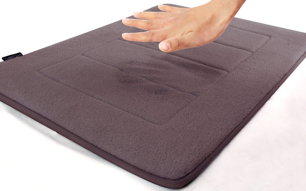 Everplush Company Memory Foam Bath Mat In Coffee Brown 17 X 24 In