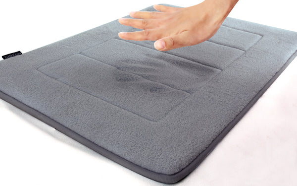 Everplush Company Memory Foam Bath Mat In Slate Grey 17 X 24 In