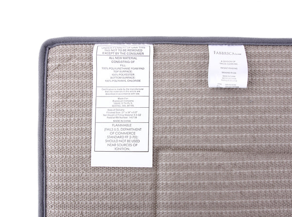 Everplush Company Memory Foam Bath Mat In Slate Grey Large 21 X 34 In