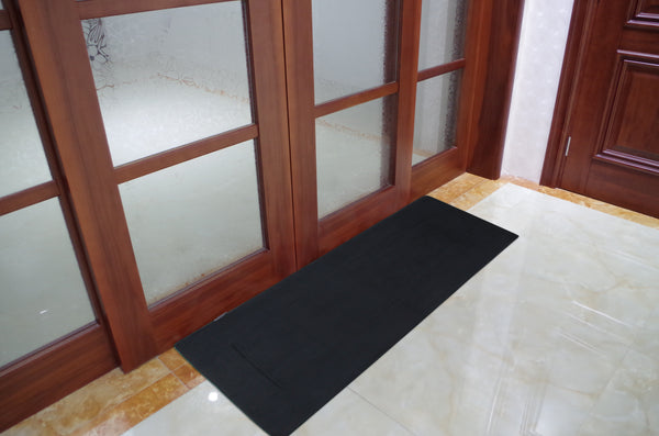 Everplush Company Memory Foam Runner In Black 2 X 5 Ft