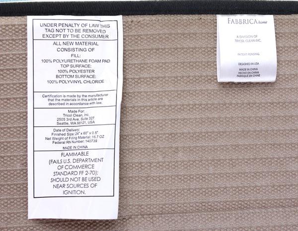 Everplush Company Memory Foam Runner In Black 2 X 5 Ft