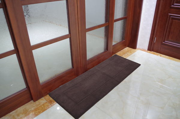 Everplush Company Memory Foam Runner In Coffee Brown 2 X 6 Ft