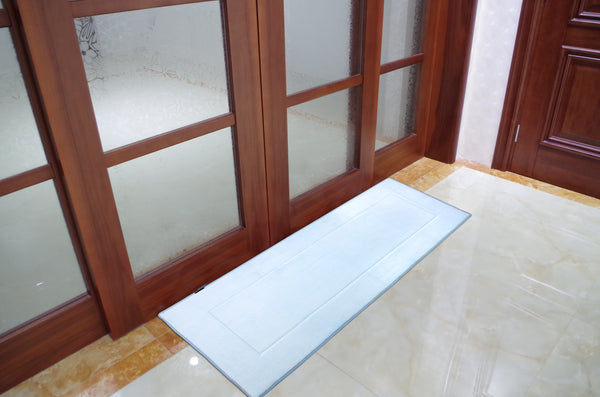 Everplush Company Memory Foam Runner In Sky Blue 2 X 5 Ft