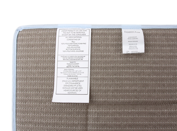 Everplush Company Memory Foam Runner In Sky Blue 2 X 6 Ft