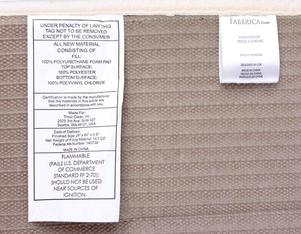 Everplush Company Memory Foam Runner In White 2 X 5 Ft