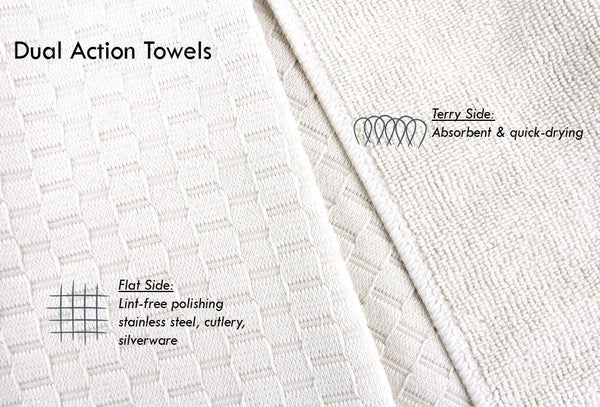 Everplush Company Microfiber Dish Towels Set Of 2 White