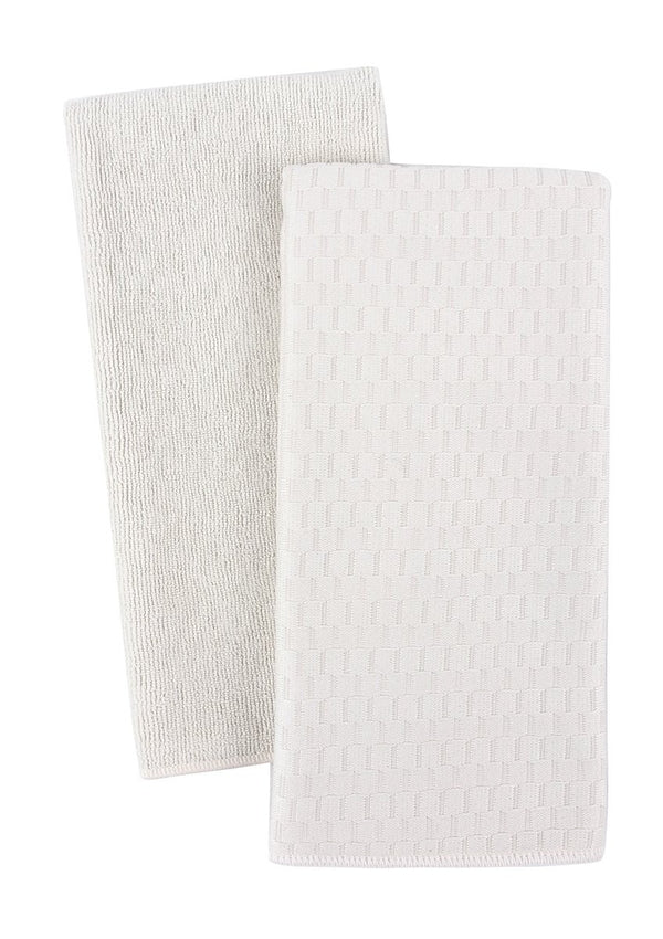 everplush company Microfiber Dish Towels Set of 2 White