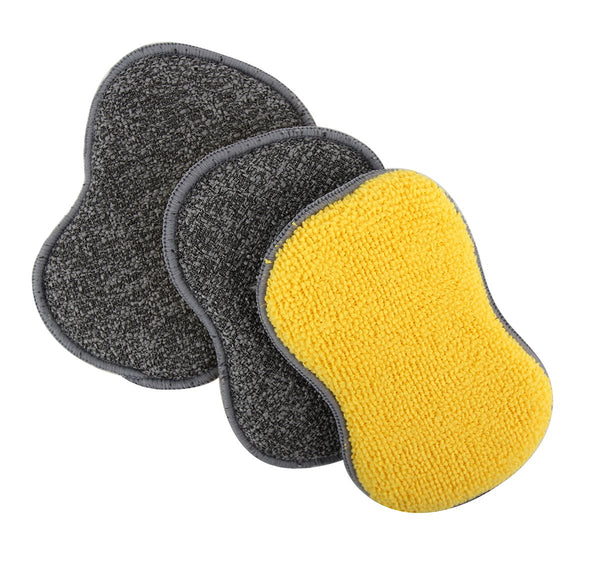 Everplush Company Microfiber Foaming Scrubby Sponges 3 Pack