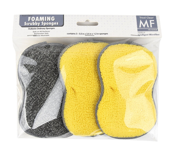 Everplush Company Microfiber Foaming Scrubby Sponges 3 Pack