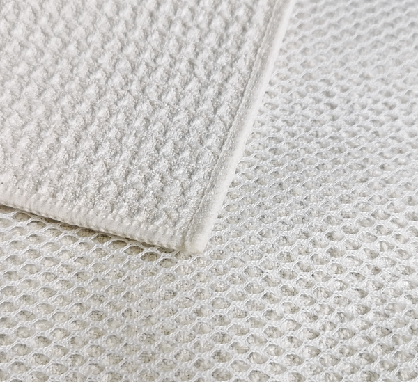 Everplush Company Recycled Honeycomb Dish Cloths W/ Mesh Scrub For Kitchen 3-Pack Towels White