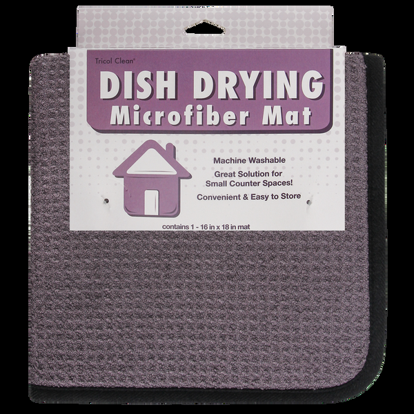 Everplush Company Recycled Honeycomb Microfiber Dish Drying Mat Charcoal