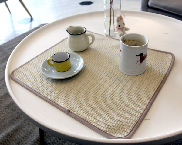 Everplush Company Recycled Honeycomb Microfiber Dish Drying Mat Fossil