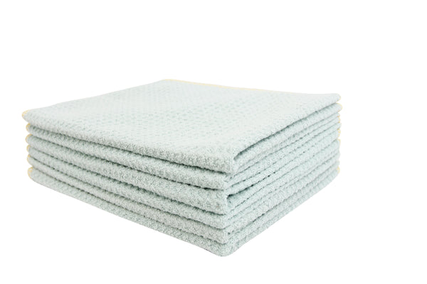 Everplush Company Waffle Kitchen Towels 6 Pack Cool Blue