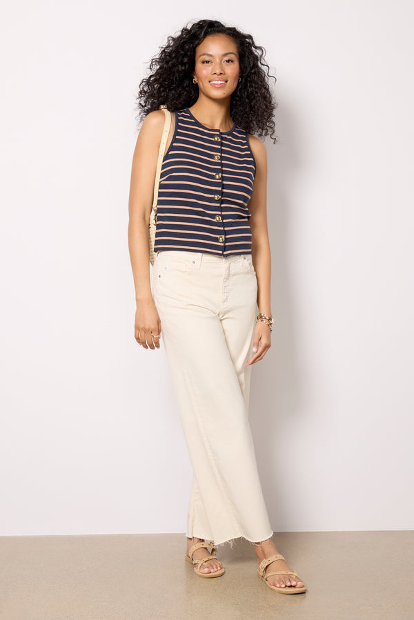 Everve Abbie Tank Lattestripe