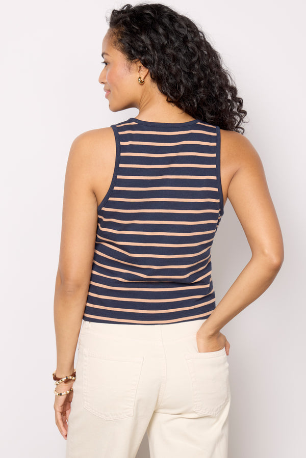 Everve Abbie Tank Lattestripe