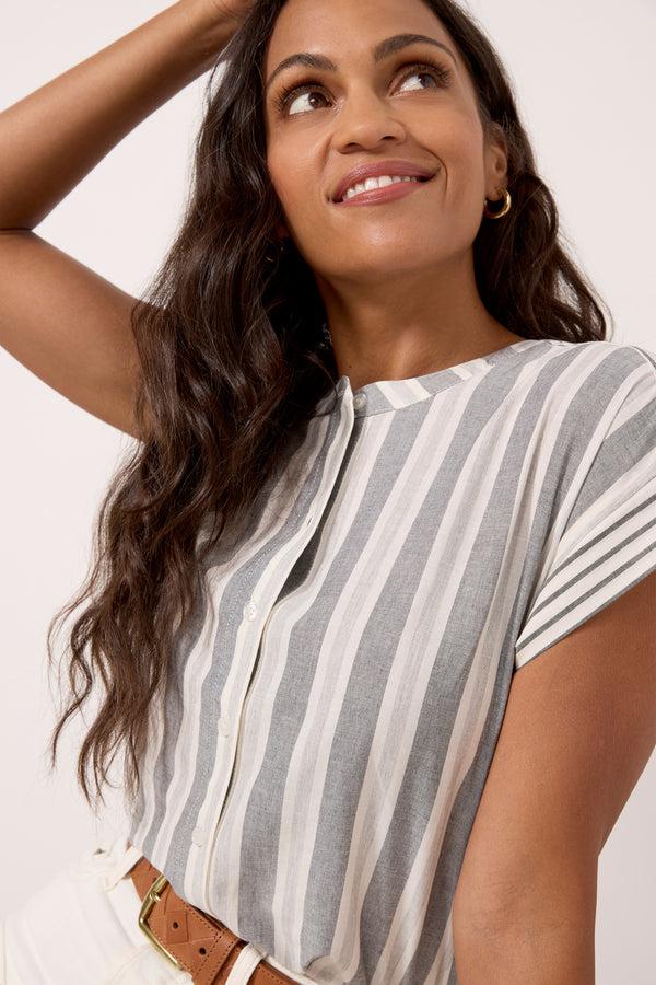 Everve Addison Stripe Mix Shirt Stripe